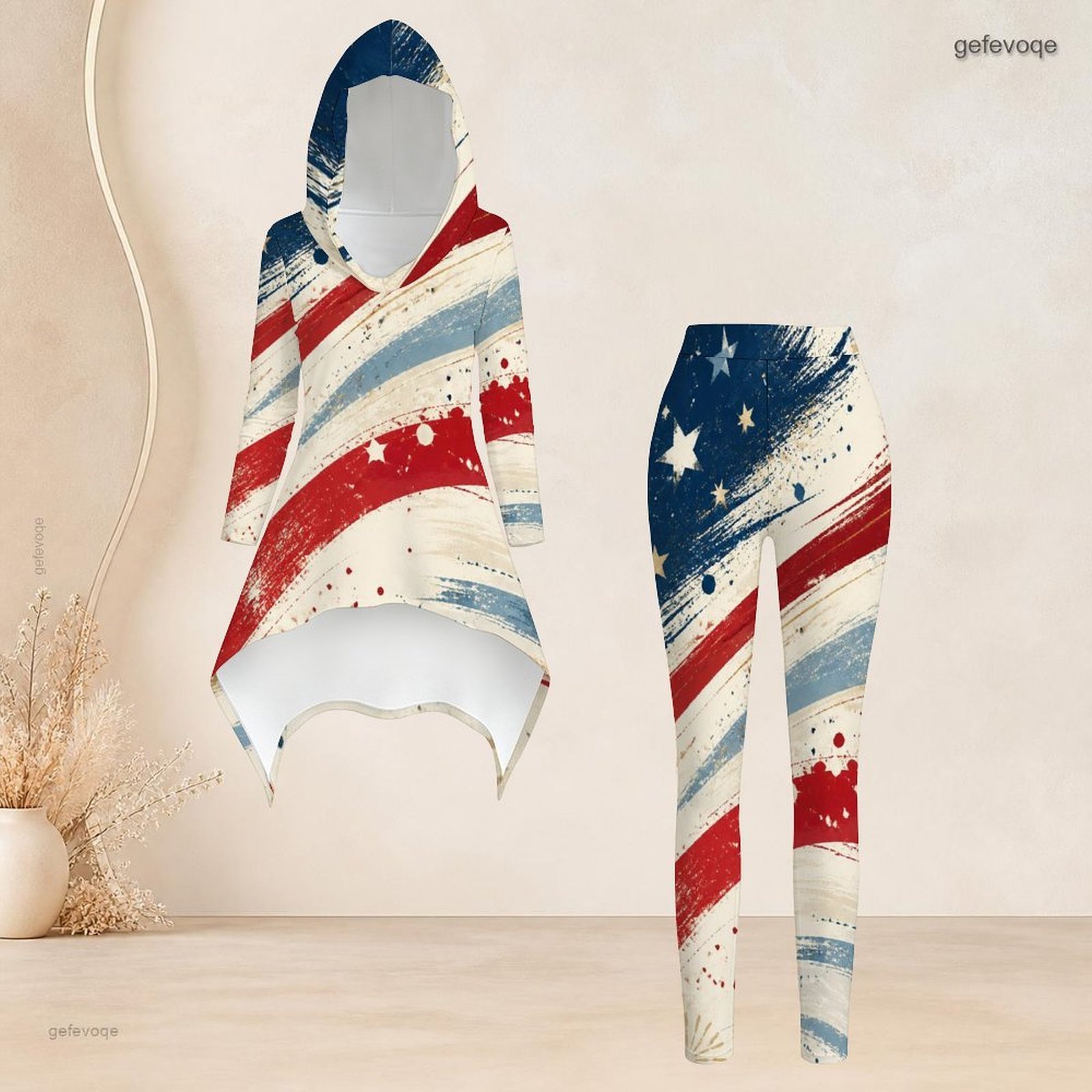 Women'S Fashion Suit - Damski modny zestaw casualowy 2-częściowy: bluza