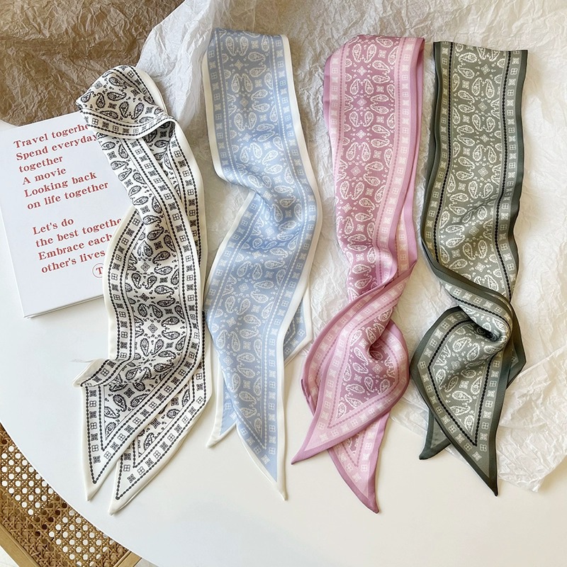 Women Fashion Necktie - Zestaw Seria Jedwabny Satynowy Szalik Damski
