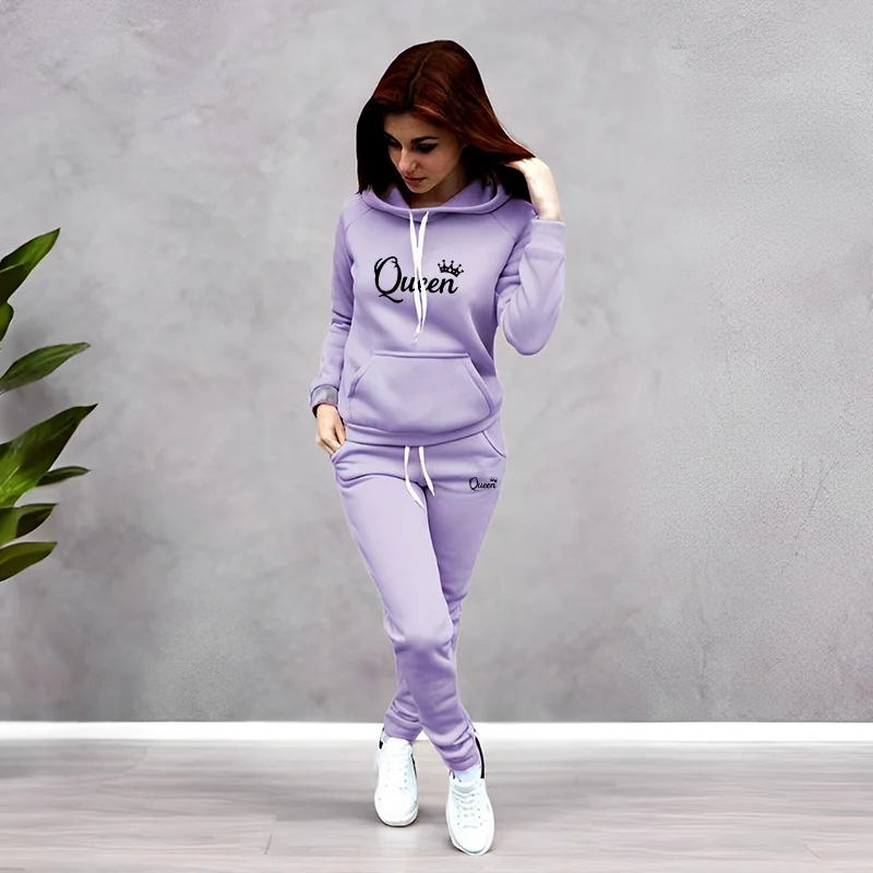Women'S Fashion Suit - Damski dres z nadrukiem królowej, bluzy