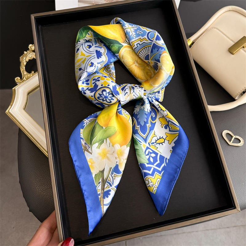 Women Fashion Necktie - Nowe jedwabne apaszki damskie z nadrukiem