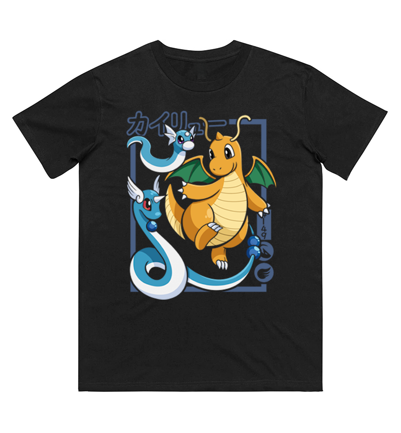 Women Fashion Evolution - Koszulka z nadrukiem Pokémon Dratini Evolution,