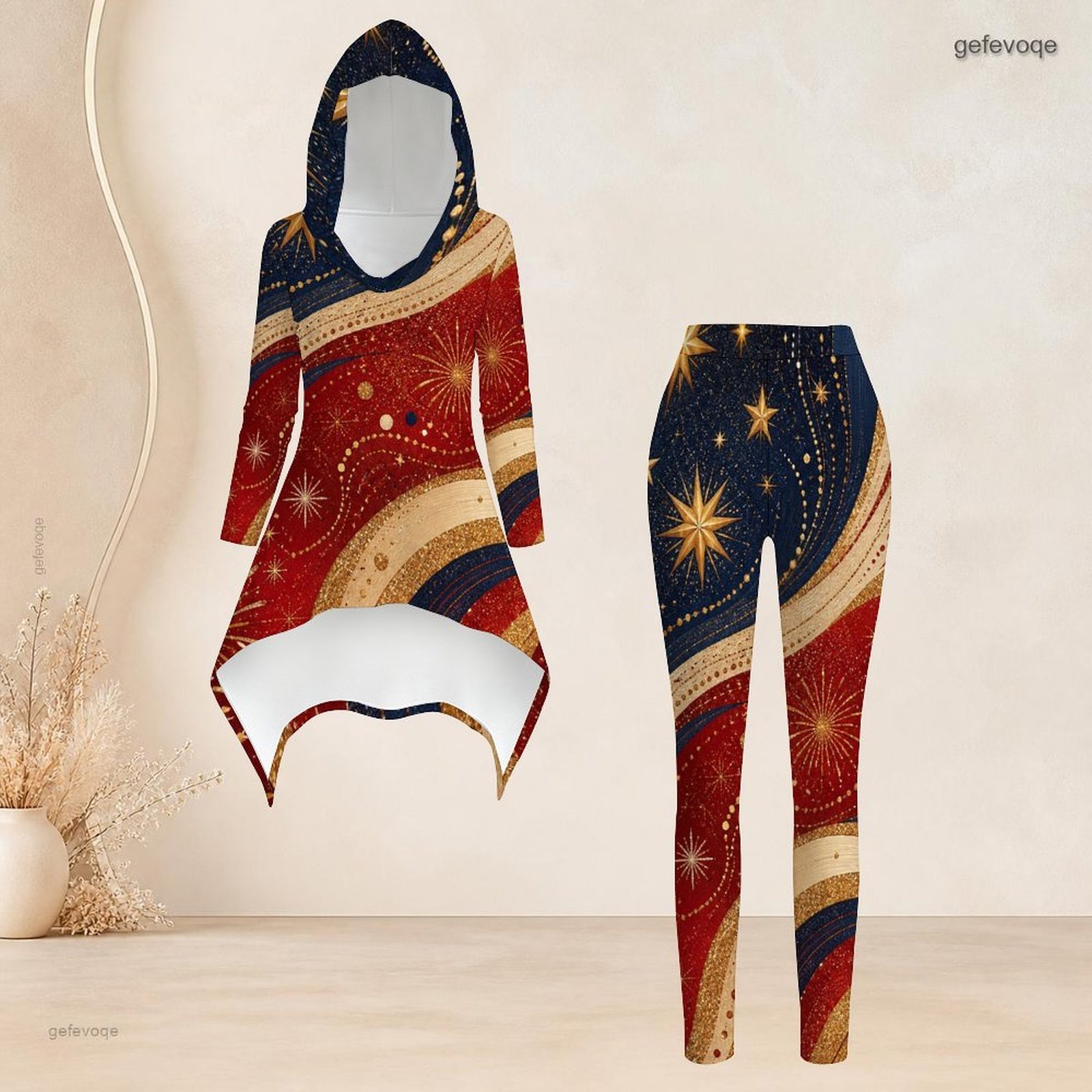 Women'S Fashion Suit - Damski modny zestaw casualowy 2-częściowy: bluza