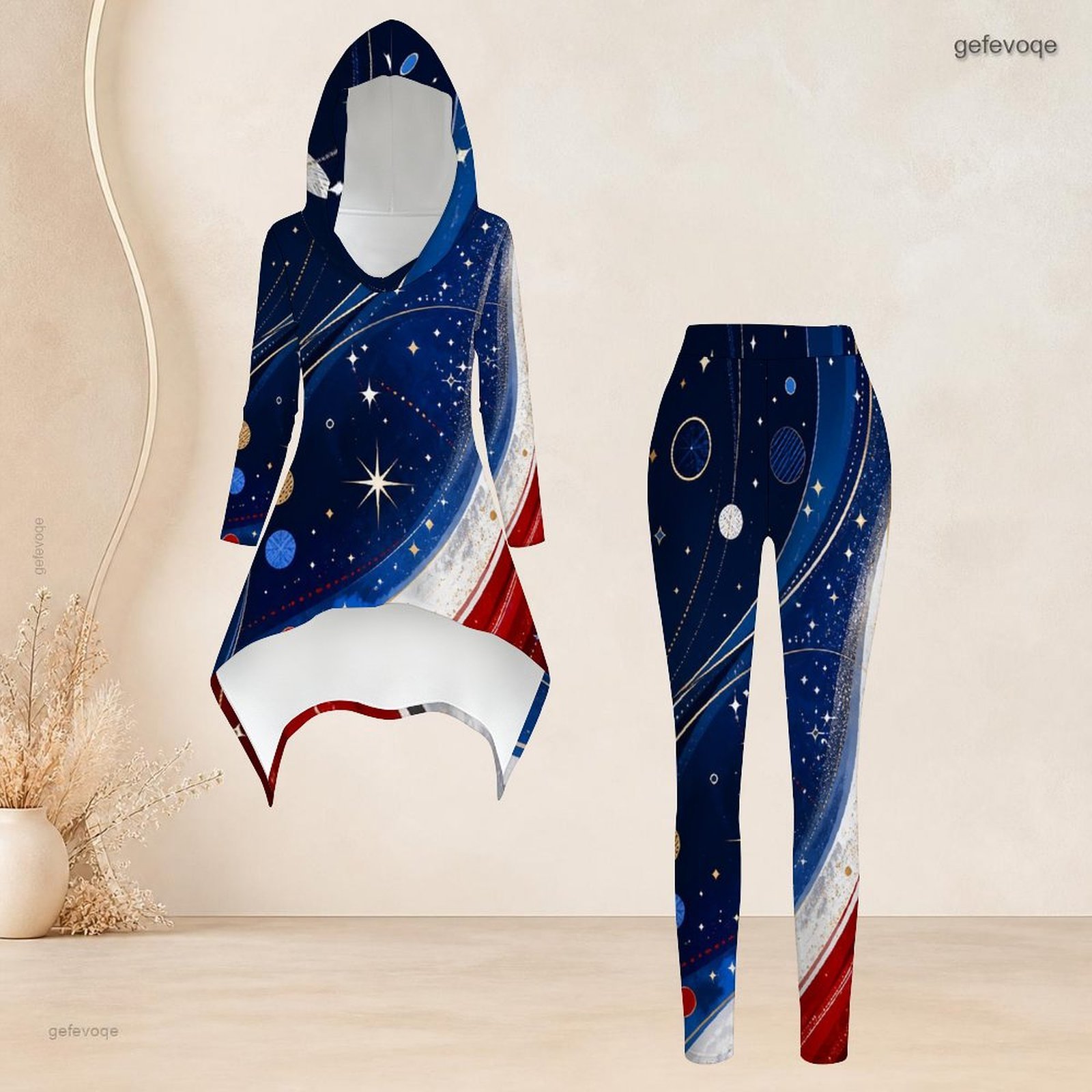 Women'S Fashion Suit - Damski modny zestaw casualowy 2-częściowy: bluza