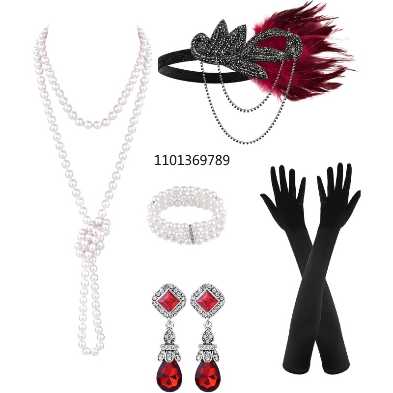 6 szt. Akcesoriów w stylu lat  – Women'S Fashion Roaring 20S recenzja i cena