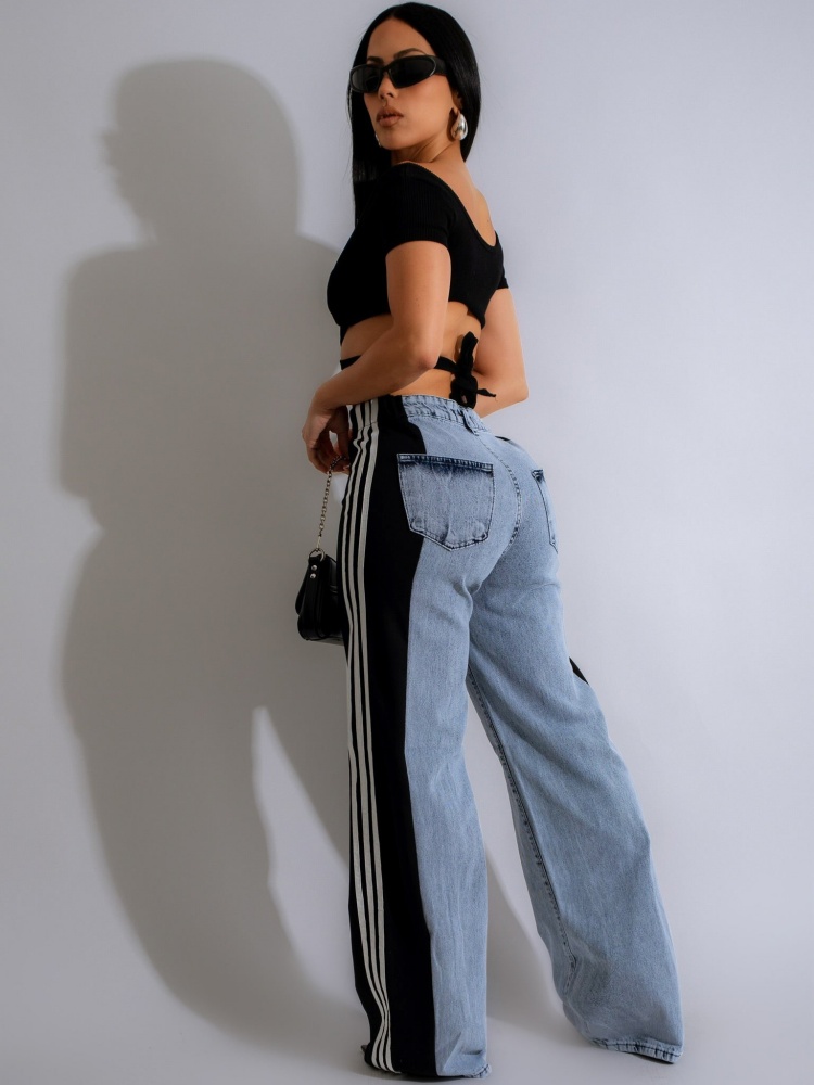 JRRY Casual Women Striped Deni – Mom Jeans Women recenzja i cena