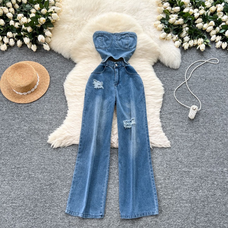 Dżinsowe kombinezony damskie,  – Mom Jeans Women recenzja i cena