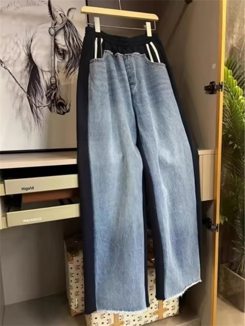 Moda Heavy Duty Patchwork Deni – Mom Jeans Women recenzja i cena