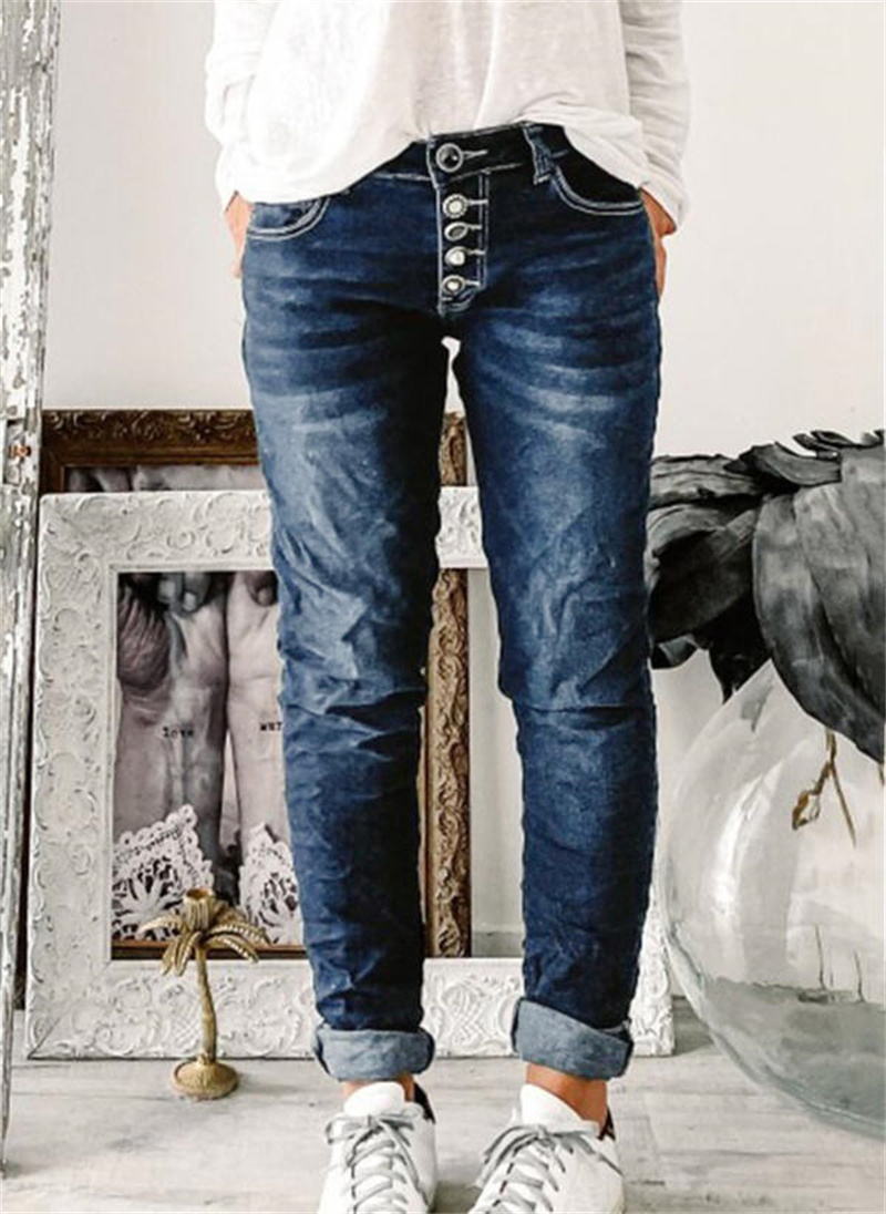 Damskie dżinsy zapinane na guz – Mom Jeans Women recenzja i cena
