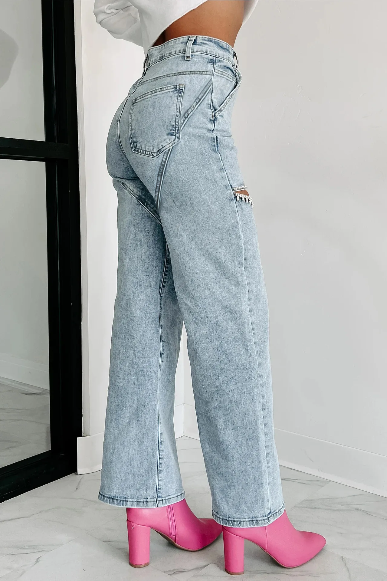 Moda damska Denim spodnie z wy – Mom Jeans Women recenzja i cena