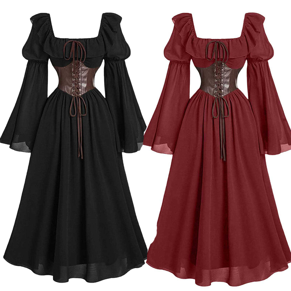 Sukienka damska z długim rękaw – Women'S Fashion Renaissance Period recenzja i cena