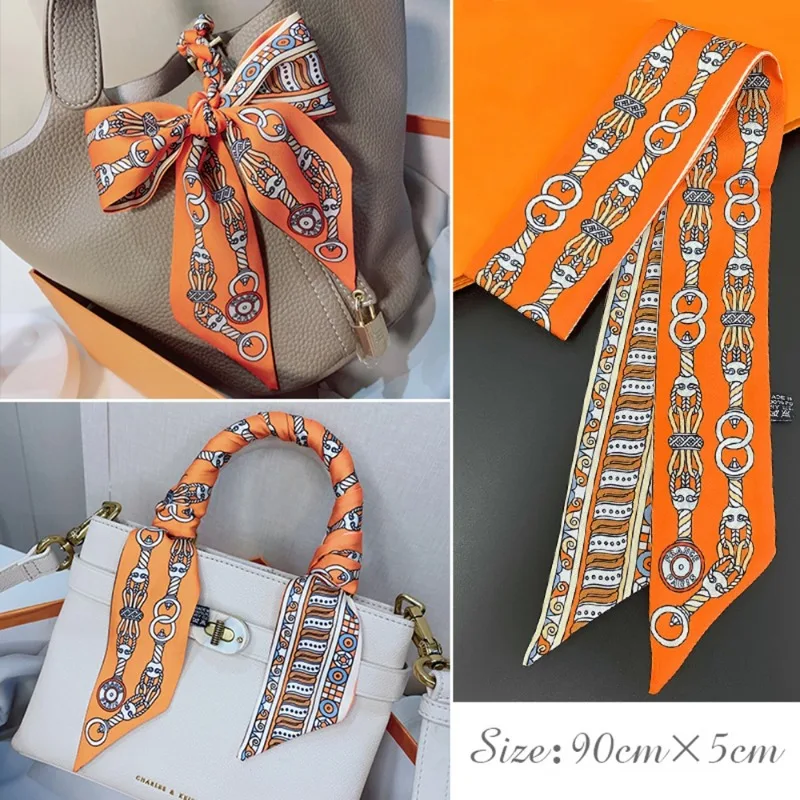 Modny, cienki jedwabny szalik  – Women Fashion Necktie recenzja i cena