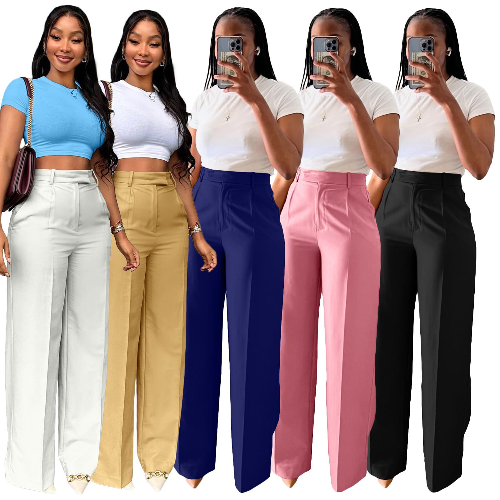 Długie spodnie damskie z szero – Mom Jeans Women recenzja i cena
