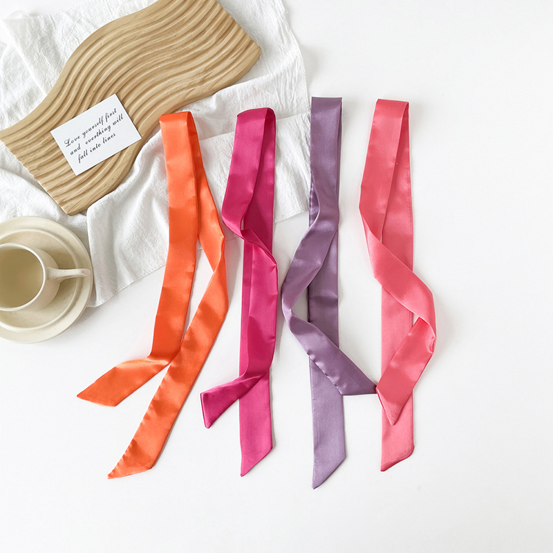 4x100cm Satynowy jedwabny wąsk – Women Fashion Necktie recenzja i cena
